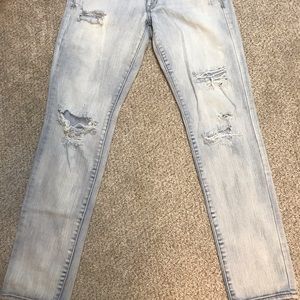 American Eagle super distressed boyfriend jeans